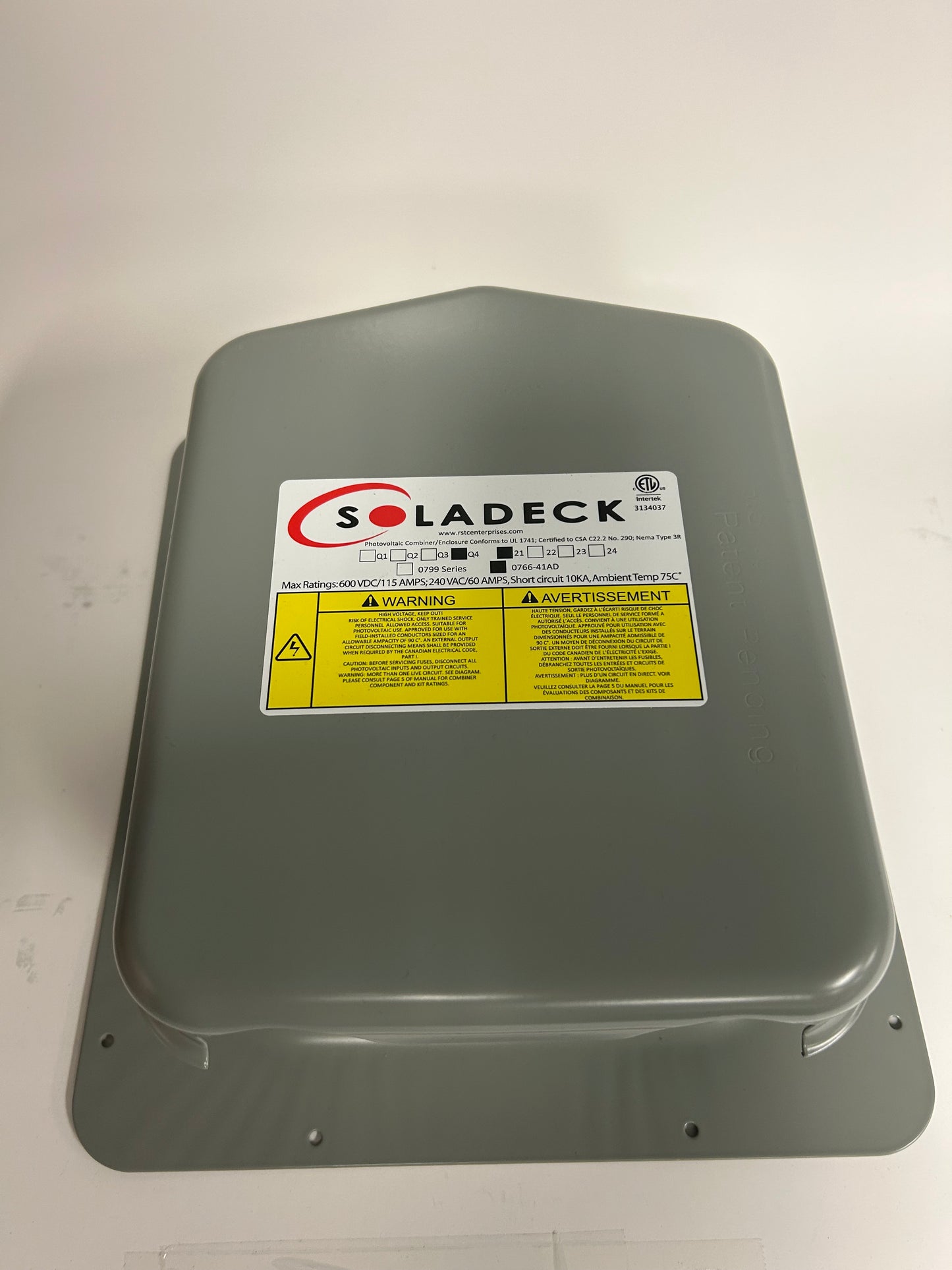 SolaDeck 0766-41AD PV Junction Box Deep Tile/Slate Roofs