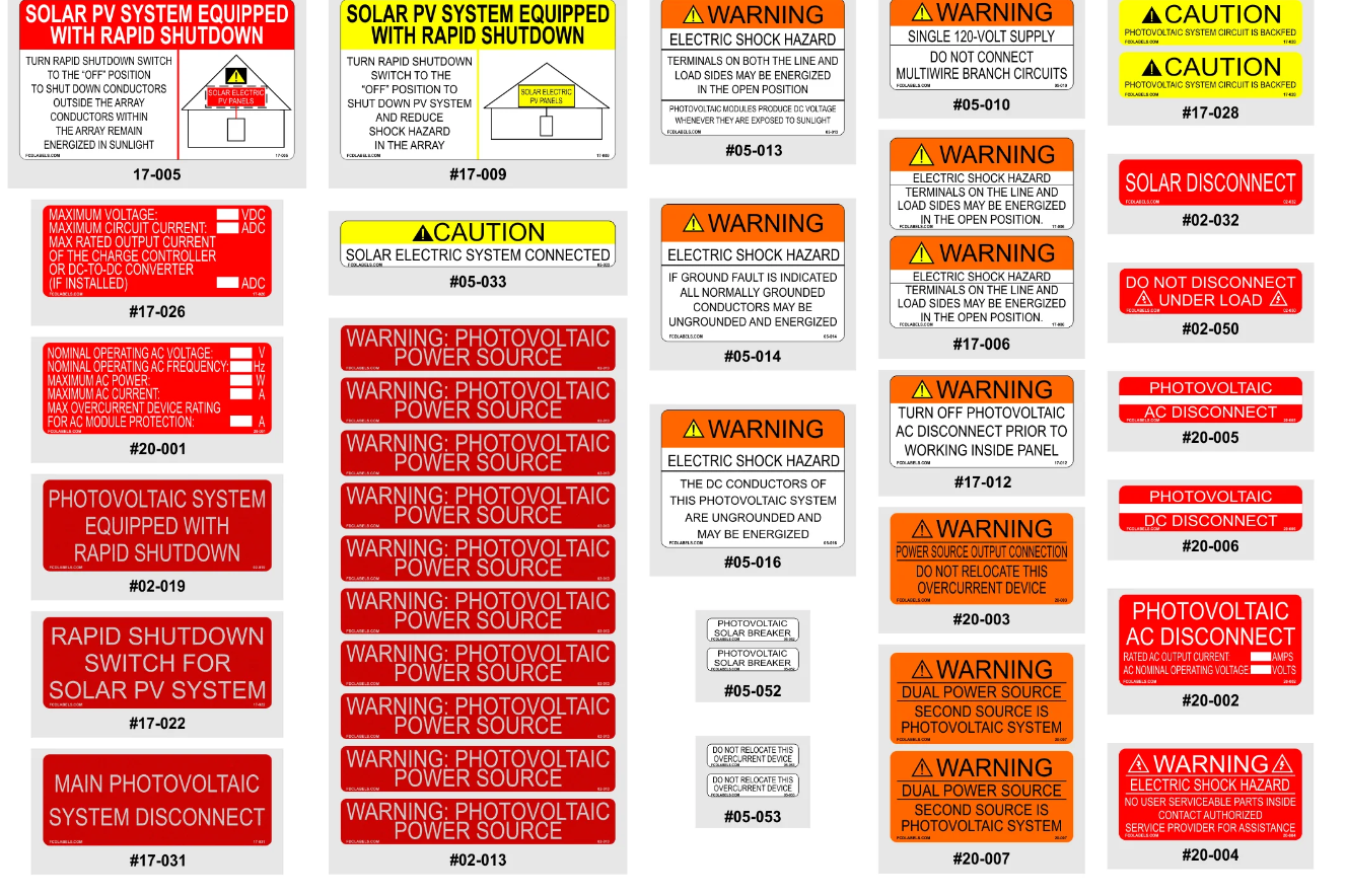 Labels, Job Pack, 2020 NEC collection