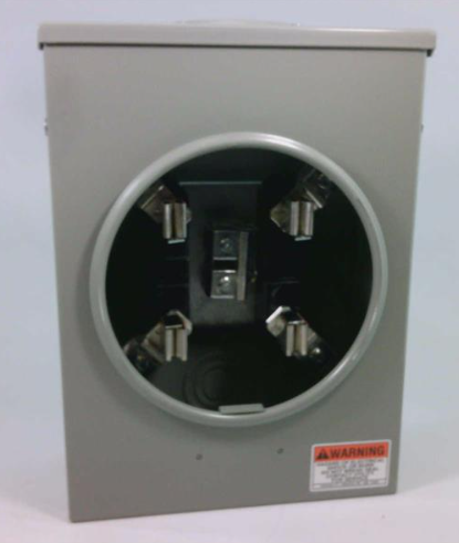 Square D URTRS101B Meter Socket 125A Ring style, 1 phase,3 wire 4 jaw