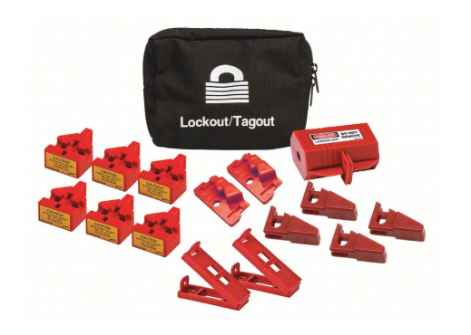 CONDOR Portable Lockout Kit 437R67: Keyed Different Padlocks, Plug Encasing Lockout