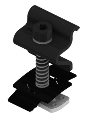 EVEREST 4000430 CR-EC DARK,30-50MM CROSS RAIL END CLAMP