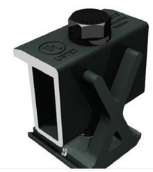 SnapNrack 242-02068 Bonding Adjustable X End Clamp 1.49 - 2.00" Black Box of 20