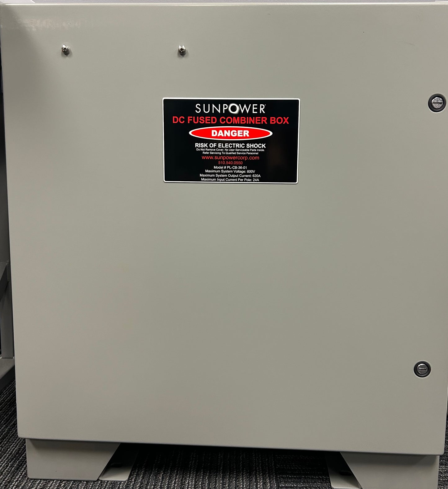 SunPower Solar DC Combiner Box 18/36 String