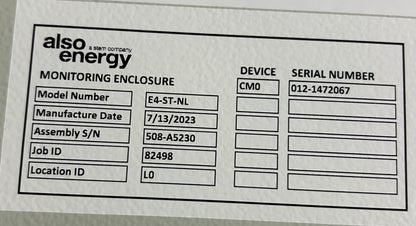 Also Energy Model E4-ST-NL Modem Enclosure