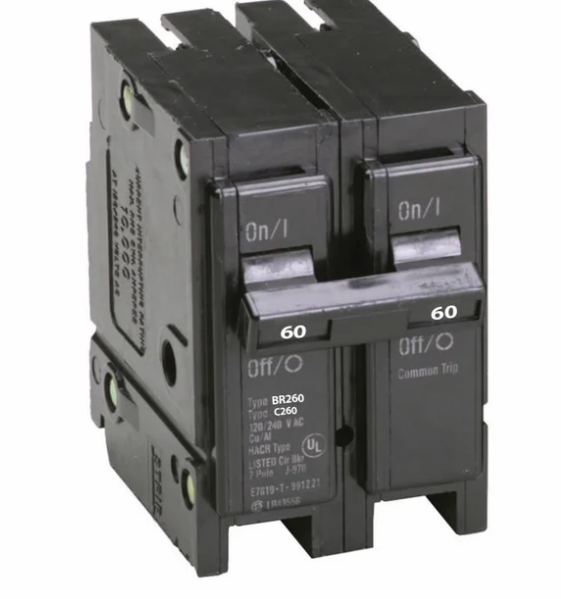 BR260 - Eaton - 60 Amp Circuit Breaker Plug-In - 60 Amp - 2 Pole - 240 Volt