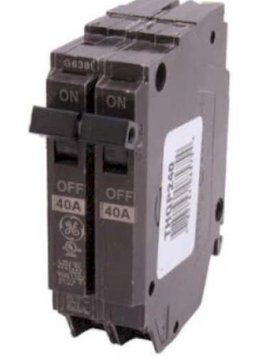 THQP240 - General Electric 40 Amp 120/240V 2 Pole Plug-In Thermal Magnetic Circuit Breaker
