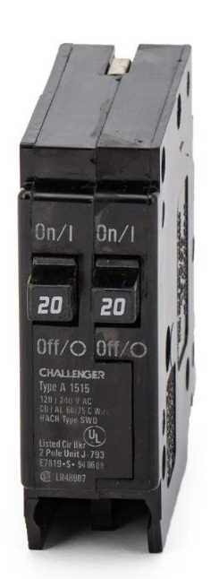 A2020 Challenger 20 Amp 2 Pole 240V Tandem Thermal Magnetic Circuit Breaker