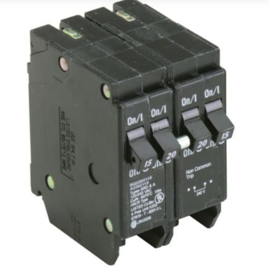 EATON BQ2202115 4 Pole Circuit Breaker, 15A 20A