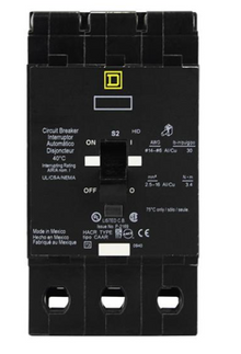 EDB34045 Square D - 3 Pole 45 Amp 480v Circuit Breaker