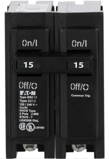 BR215 - Eaton - 15 Amp Circuit Breaker Plug-In - 15 Amp - 2 Pole - 240 Volt
