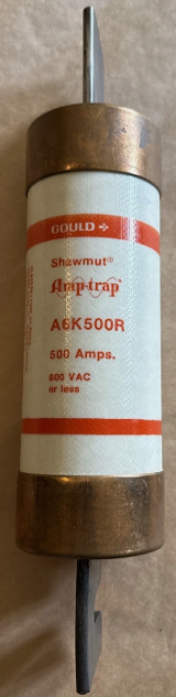 Gould Shawmut Amp-Trap Fuse A6K500R 600V 500A