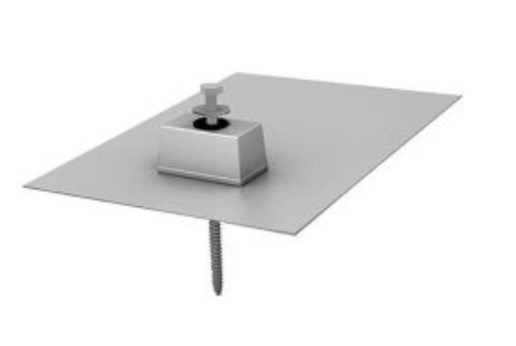 IronRidge E-Mount w/ Lag Bolt, 9" x 12", Mill, QMSE-LAG-A-12