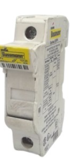 Fuse Holder, 0 to 30A Amp Range, 1000V DC Volt Rating, 1 Poles, Clamp/Spade Lug
