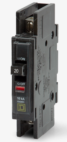 Square D QOU120 - 20A 1 Pole Miniature Circuit Breaker