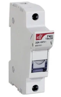 PMX 1-X38 Fuse Holder, 32A Amp Range, 1000V DC Volt Rating, 1 Poles