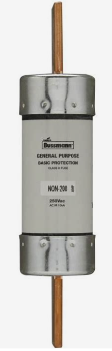 Bussman NON-200, 200A, One-Time Fuse, Non-removable, Class H