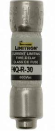 Fuse: FNQ-R-30 Series, Time-Delay, 30 A, 600 V AC, Non-Indicating, 13/32 in x 1 1/2 in