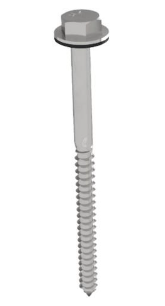 Mfr. Model U08280.031.0450 Hex Head Lag Screw: 5/16" Size, 4 1/2 in Lg, Steel, Zinc-Plated