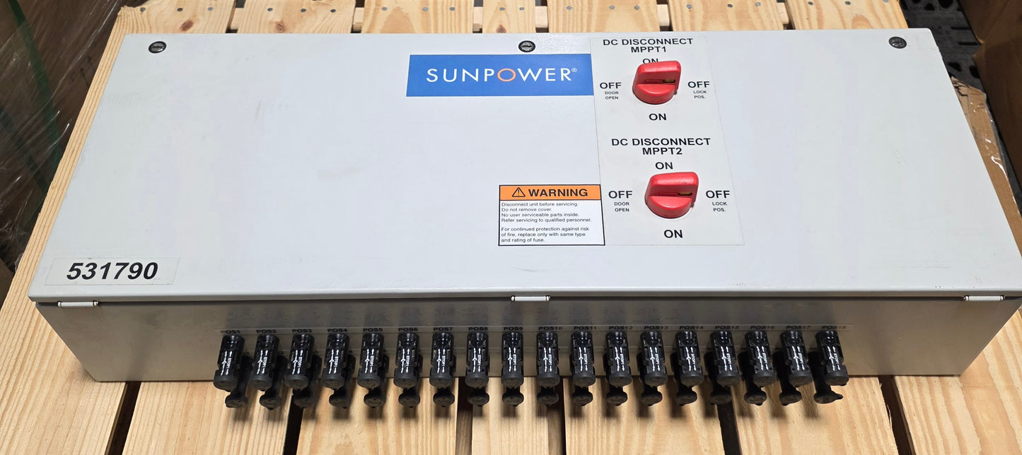 DC combiner, 18 String, Dual MPPT with independent DC Disconnect